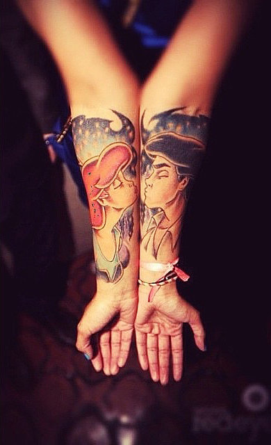 disney couple tattoos