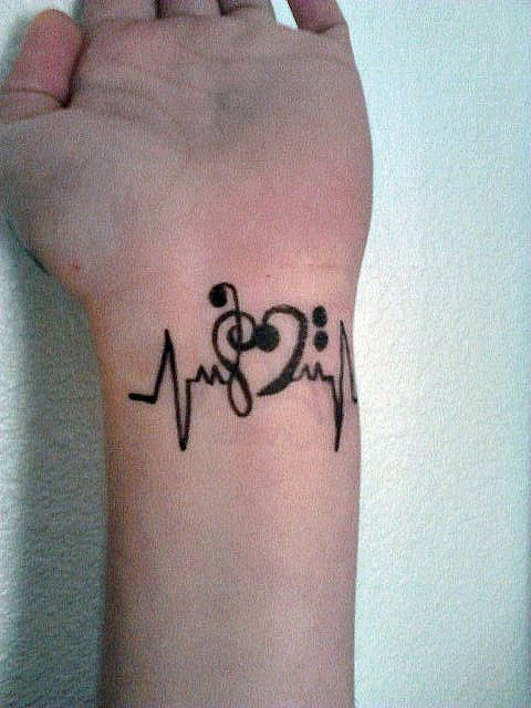  music wrist tattoos