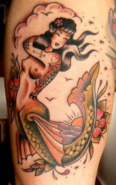  pin up mermaid tattoos