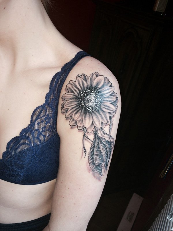 sunflower tattoo sleeve