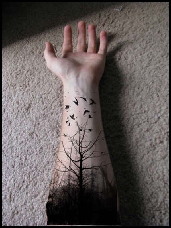  black tree tattoos
