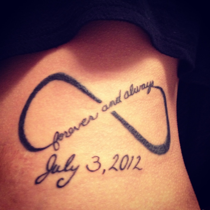  infinity tattoo with dates