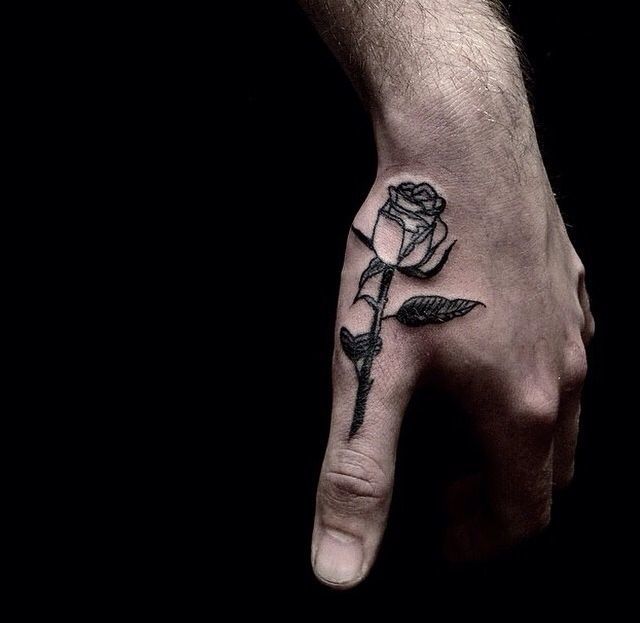 single rose tattoo