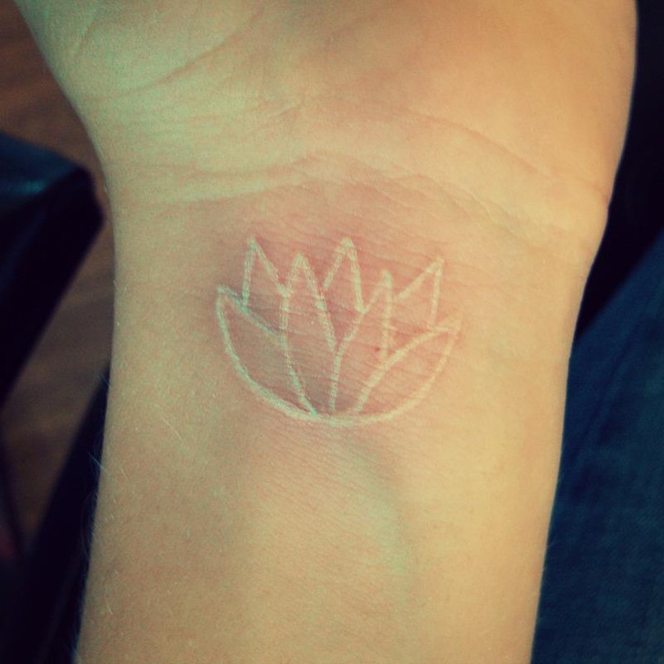  white tattoo lotus