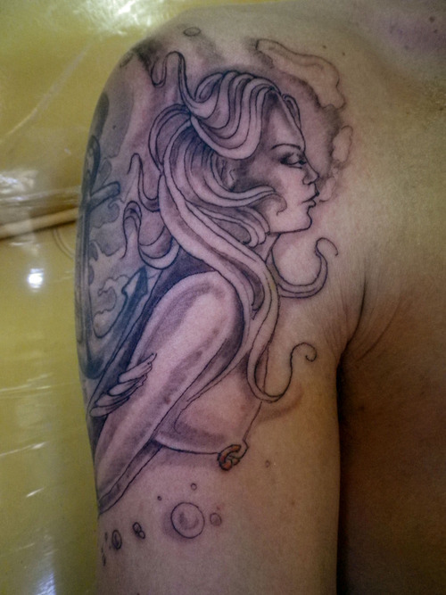  mermaid shoulder tattoos
