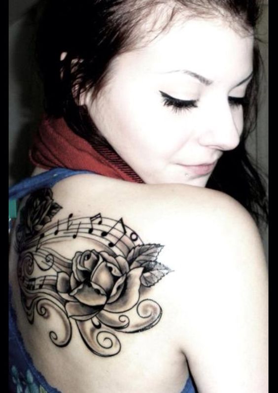 rose music tattoos