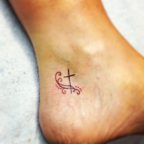  cross tattoos on ankle