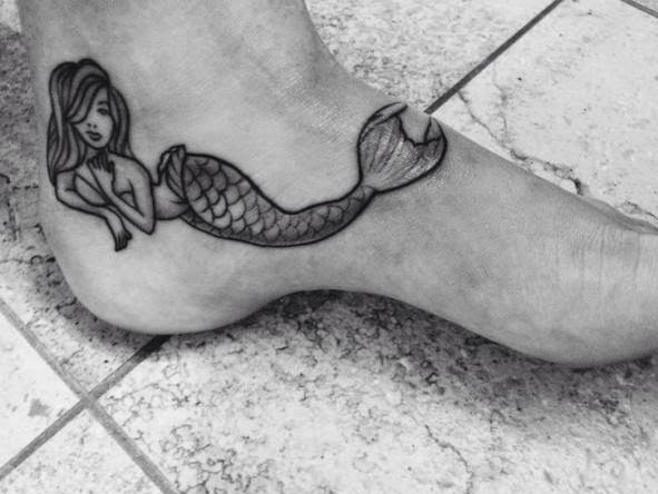 foot mermaid tattoos