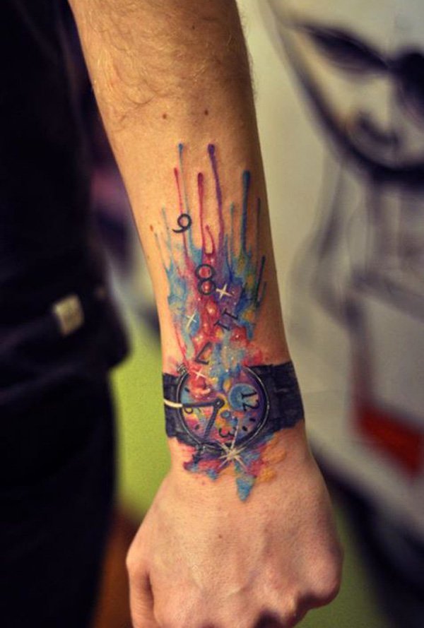  watercolor tattoos arm