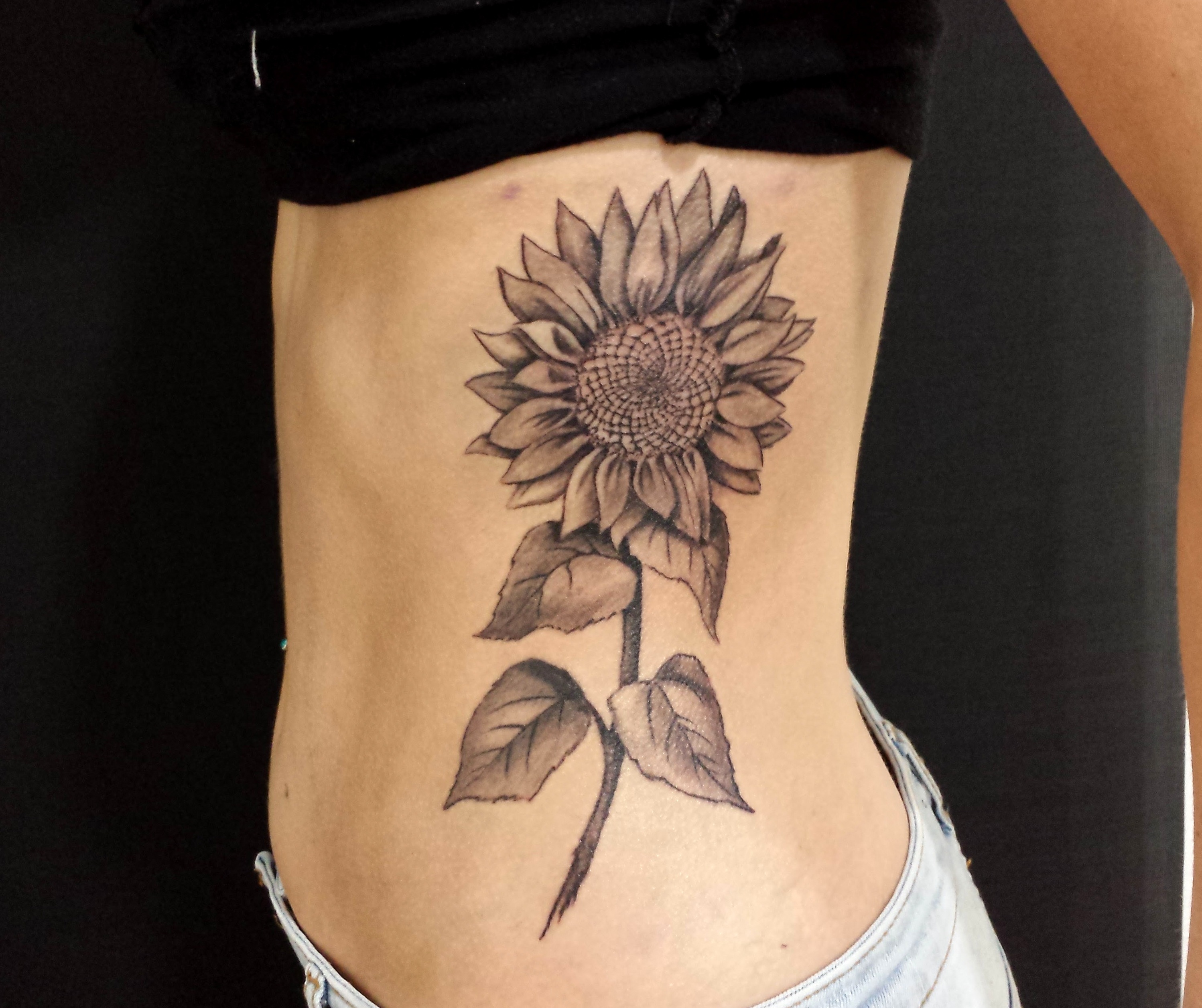 wild sunflower tattoo