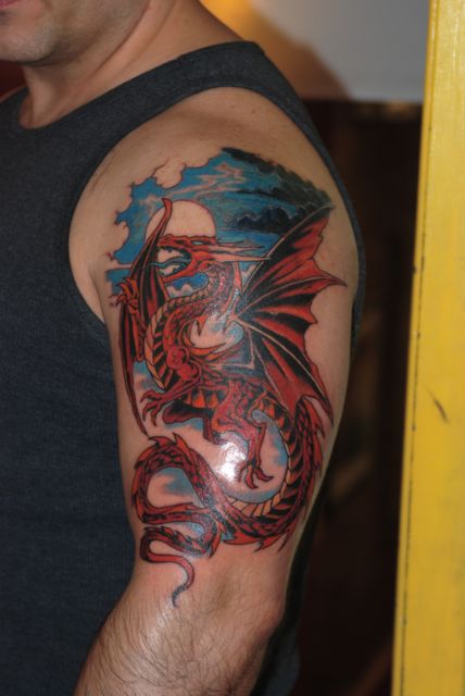 winged dragon tattoo