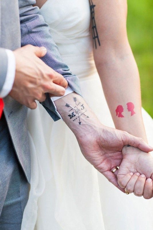 arrow tattoo couple