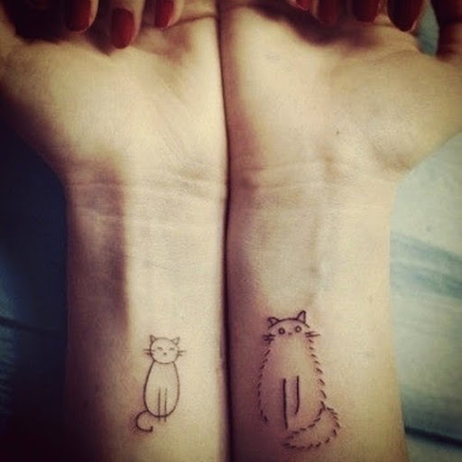  cat tattoo wrist