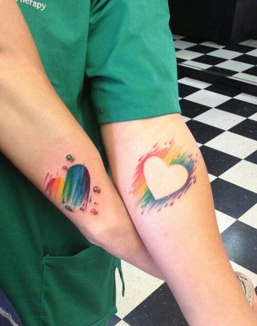  couple tattoos heart
