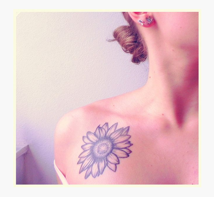 cute sunflower tattoo