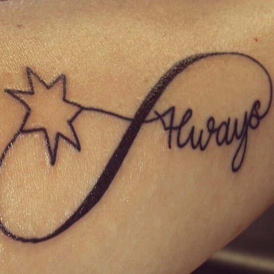 infinity tattoo with stars