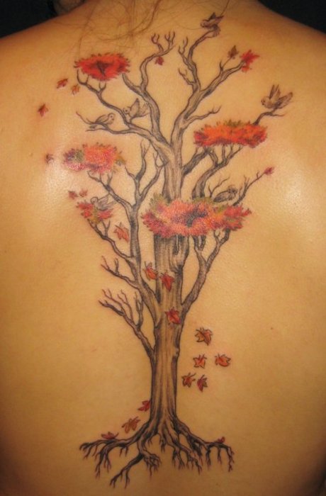  autumn tree tattoos