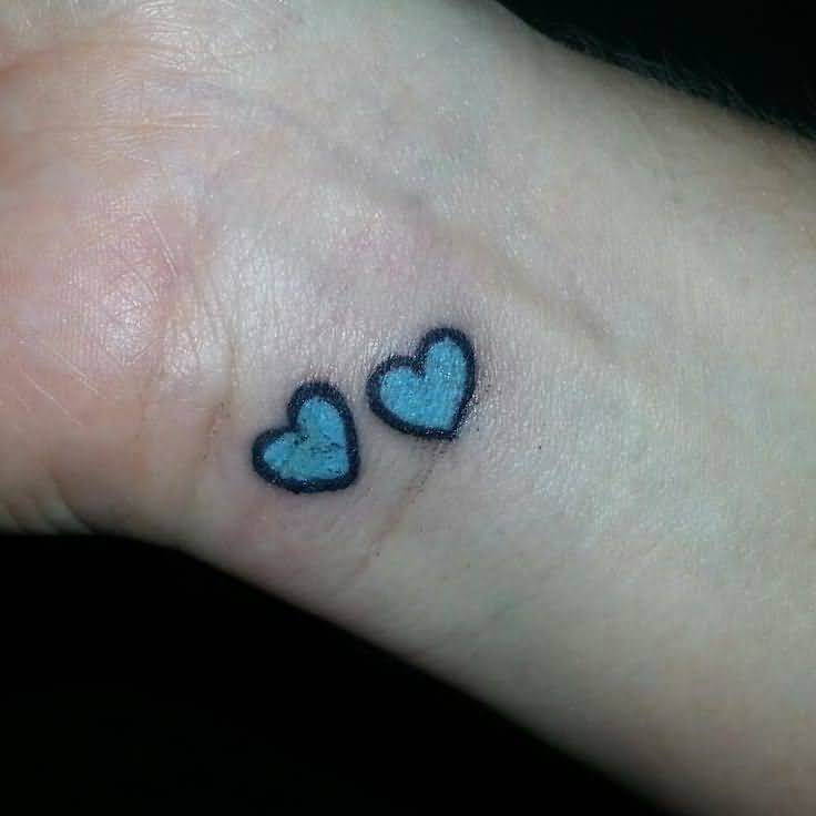  blue heart tattoos