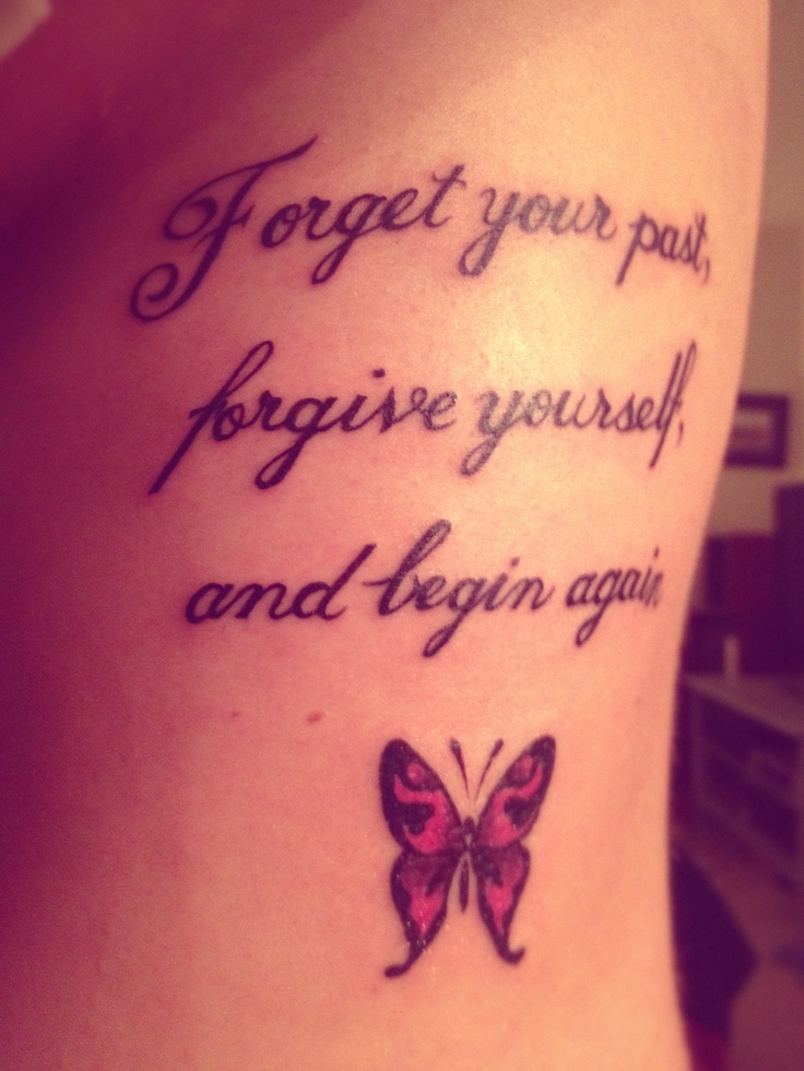 butterfly tattoos with words