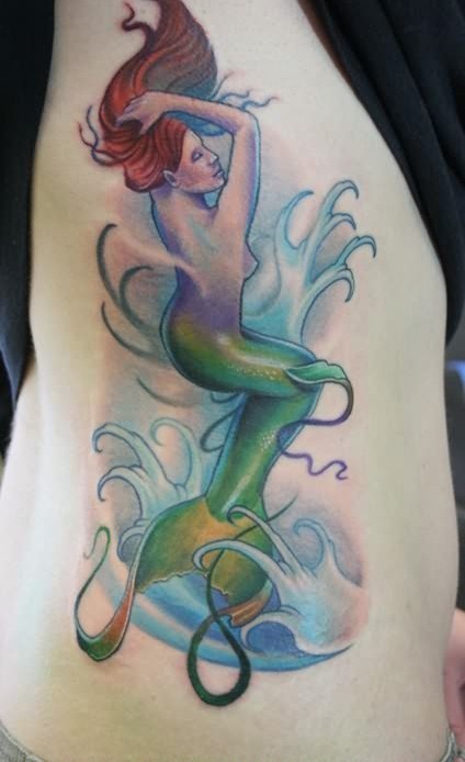 side mermaid tattoos