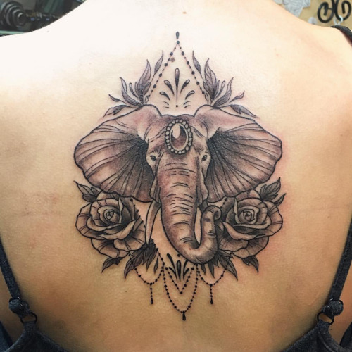  vintage elephant tattoo