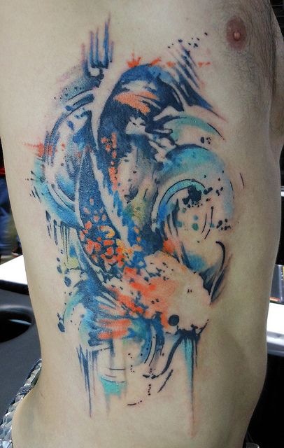  watercolor tattoos koi