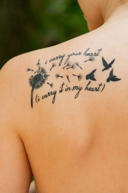 bird tattoos with quote