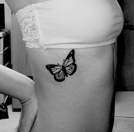  butterfly tattoos ribs
