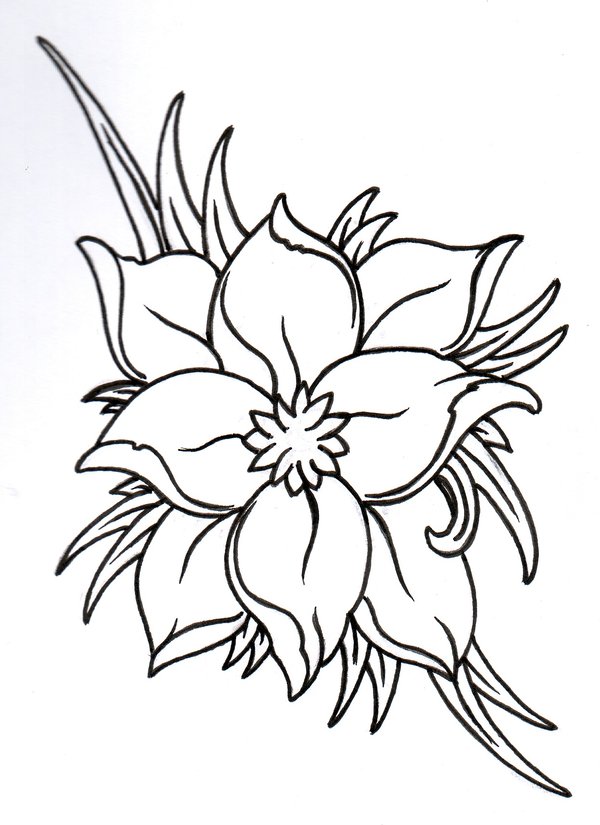  flower tattoos outline