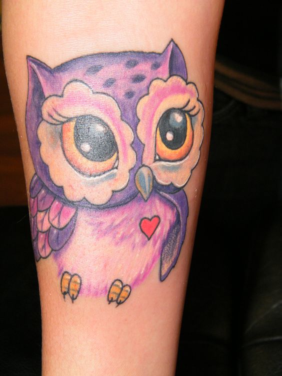  girly owl tattoo