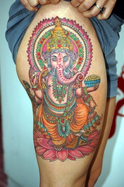  indian lotus flower tattoo