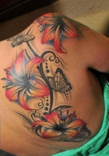  over the shoulder tattoos