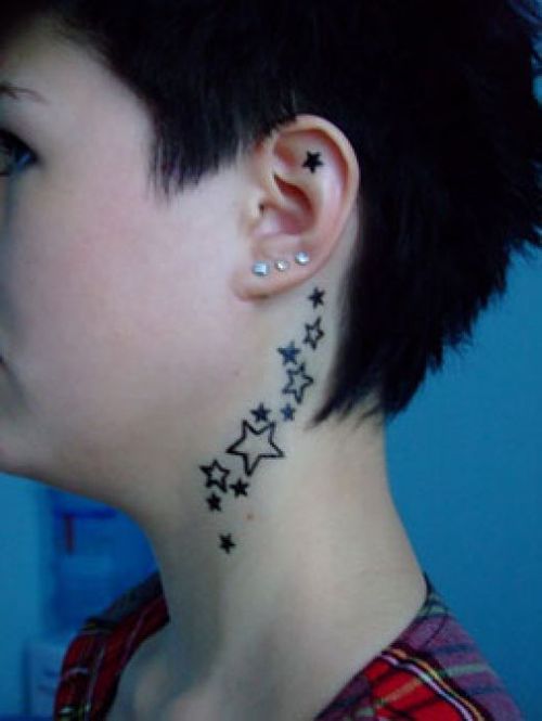  star neck tattoos