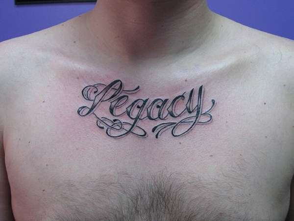  sternum tattoo with words