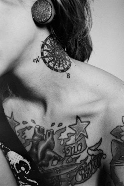 wind rose tattoo