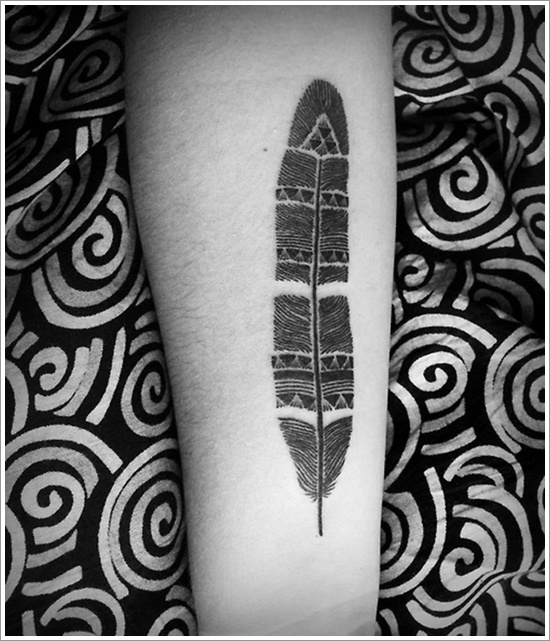  aztec feather tattoo