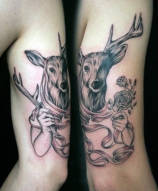  couple tattoos deer