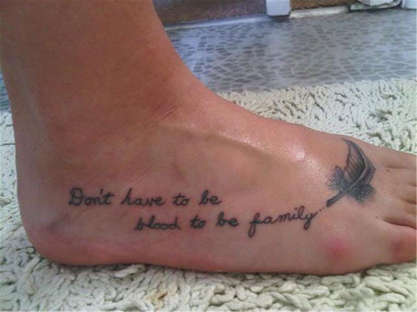  family tattoos on foot
