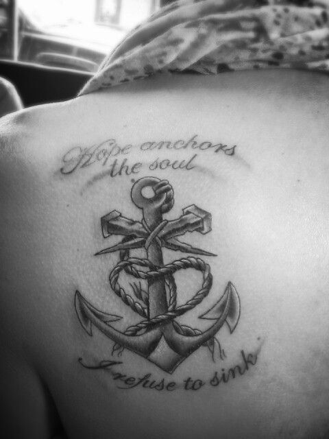 anchor tattoos with words