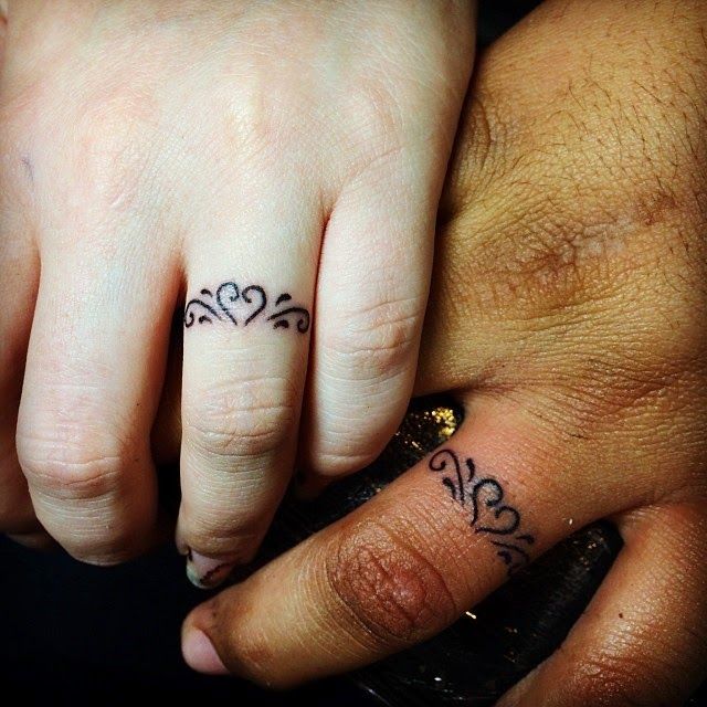 couple tattoos ring