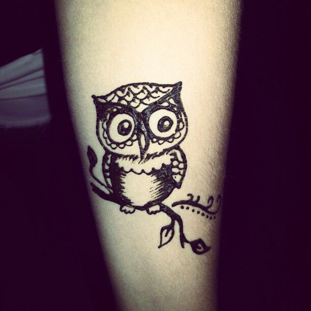  henna tattoo owl