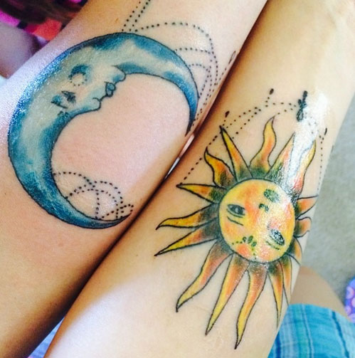  sun mother daughter tattoos