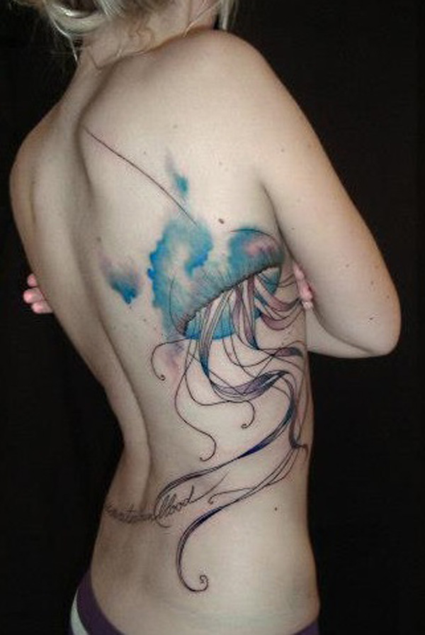  watercolor tattoos jellyfish