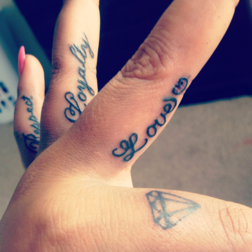 finger tattoos quotes