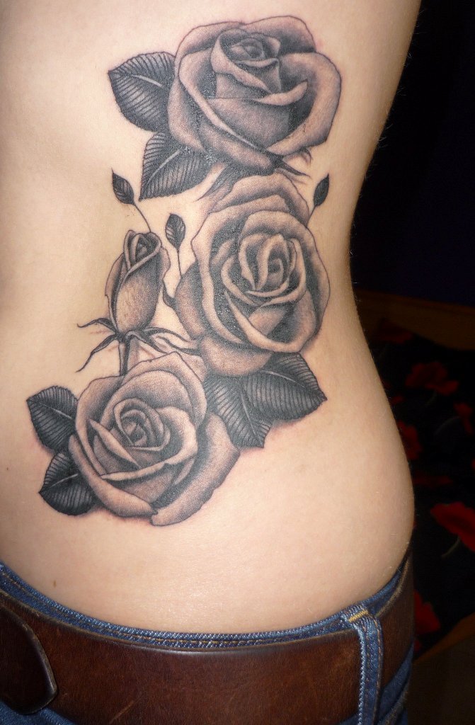  rose tattoo side