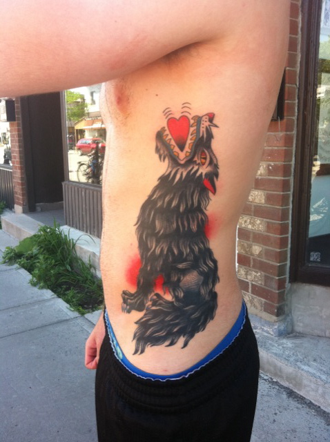  wolf tattoo side