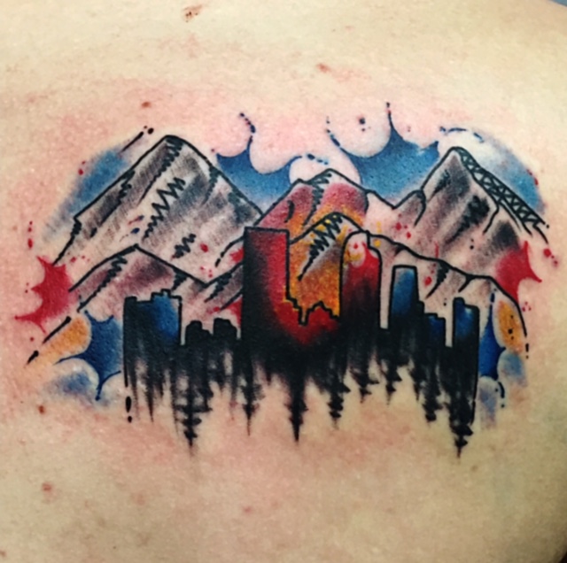 colorado mountain tattoo