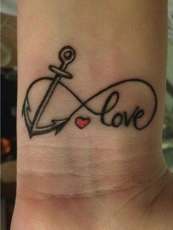 infinity tattoo with anchor