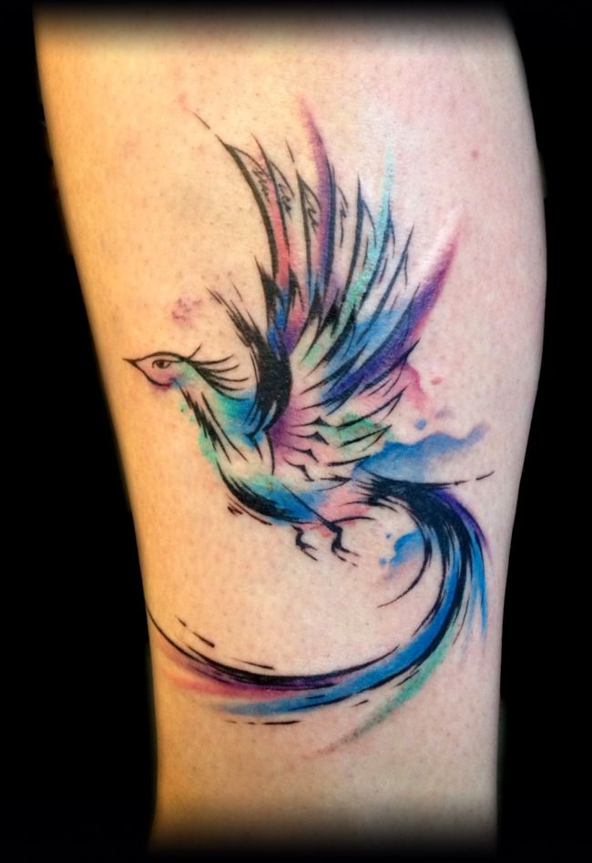  watercolor tattoos phoenix
