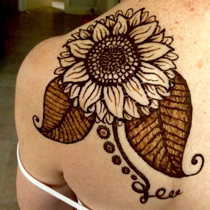 mendhi sunflower tattoo